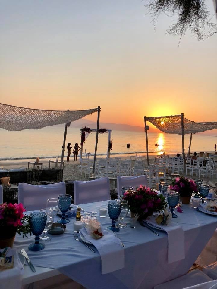 Wedding ceremony at sunset on the Aegean Sea, Naxos, Santana Weddings